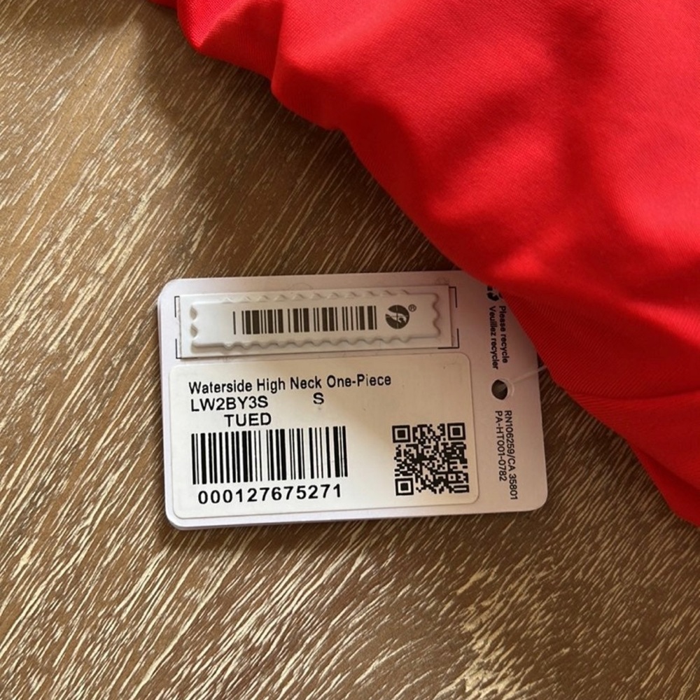 Lululemon Waterside High Neck One Piece True Red - Picture 5 of 8